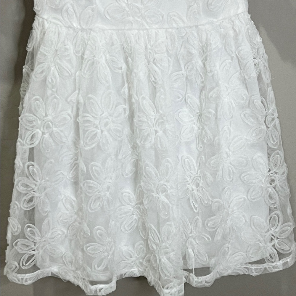 Le Lis White Floral Lace Dress Short Homecoming Hoco Wedding Reception Mini - Picture 3 of 14